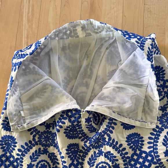 WDIRARA Women's Boho Tribal Print Scallop Trim Summer Zipper Bodycon Mini Skirt - Picture 6 of 7